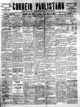 Correio paulistano [jornal], [s/n]. São Paulo-SP, 29 mai. 1892.