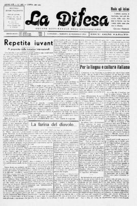 La Difesa [jornal], a. 12, n. 485. São Paulo-SP, 10 fev. 1934.