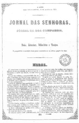 O Jornal das senhoras [jornal], a. 4, t. 8, [s/n]. Rio de Janeiro-RJ, 12 ago. 1855.