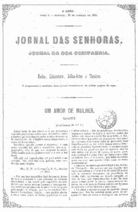 O Jornal das senhoras [jornal], a. 3, t. 5, [s/n]. Rio de Janeiro-RJ, 29 jan. 1854.