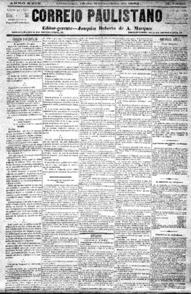 Correio paulistano [jornal], [s/n]. São Paulo-SP, 12 nov. 1882.