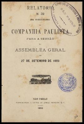 Relatório…, nº 032, 1º sem. 1885. Criador(a): Companhia Paulista de Estradas de Ferro. São Paulo-...