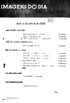TV Tupi [emissora]. Diário de São Paulo na T.V. [programa]. Roteiro [televisivo], 27 jun. 1959.