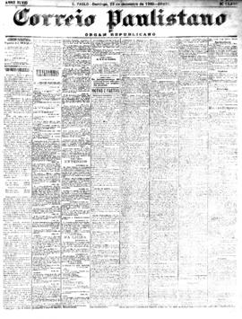 Correio paulistano [jornal], [s/n]. São Paulo-SP, 23 dez. 1900.