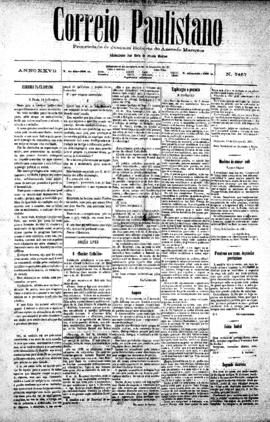 Correio paulistano [jornal], [s/n]. São Paulo-SP, 14 out. 1881.