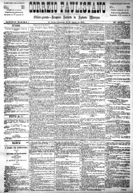 Correio paulistano [jornal], [s/n]. São Paulo-SP, 31 ago. 1884.