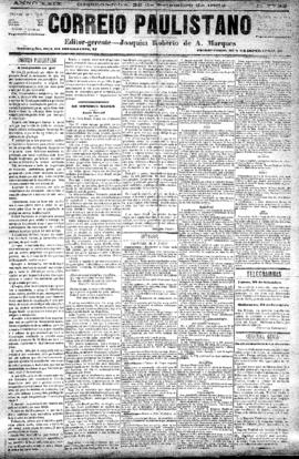 Correio paulistano [jornal], [s/n]. São Paulo-SP, 25 set. 1882.