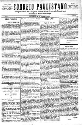 Correio paulistano [jornal], [s/n]. São Paulo-SP, 16 dez. 1880.