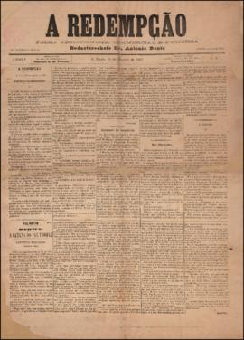 A Redempção [jornal], a. 1, n. 6. São Paulo-SP, 20 jan. 1887.