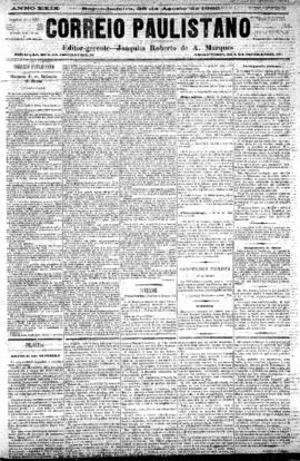 Correio paulistano [jornal], [s/n]. São Paulo-SP, 28 ago. 1882.