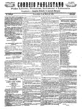 Correio paulistano [jornal], [s/n]. São Paulo-SP, 09 mai. 1876.