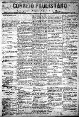 Correio paulistano [jornal], [s/n]. São Paulo-SP, 08 nov. 1883.