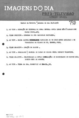 TV Tupi [emissora]. Revista Feminina [programa]. Roteiro [televisivo], 24 ago. 1960.