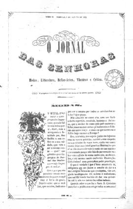 O Jornal das senhoras [jornal], t. 2, [s/n]. Rio de Janeiro-RJ, 01 ago. 1852.