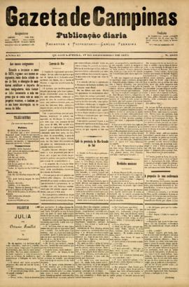 Gazeta de Campinas [jornal], a. 10, n. 1800. Campinas-SP, 17 dez. 1879.