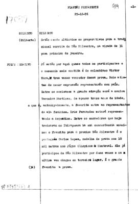 TV Tupi [emissora]. Plantão Permanente [programa]. Roteiro [televisivo], 29 dez. 1976.
