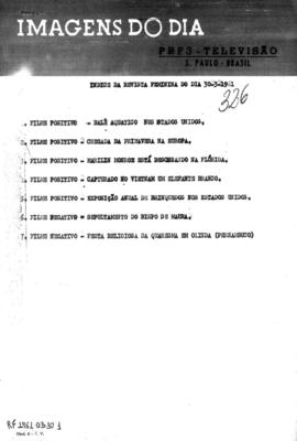 TV Tupi [emissora]. Revista Feminina [programa]. Roteiro [televisivo], 30 mar. 1961.