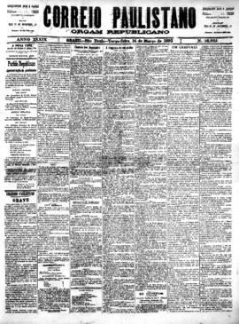 Correio paulistano [jornal], [s/n]. São Paulo-SP, 14 mar. 1893.