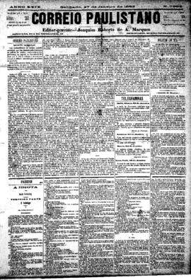 Correio paulistano [jornal], [s/n]. São Paulo-SP, 27 jan. 1883.