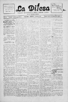 La Difesa [jornal], a. 3, n. 40. São Paulo-SP, 04 out. 1925.