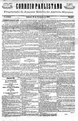 Correio paulistano [jornal], [s/n]. São Paulo-SP, 16 fev. 1878.