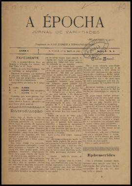 A Épocha [jornal], a. 1, n. 1. São Paulo-SP, 17 mai. 1897.