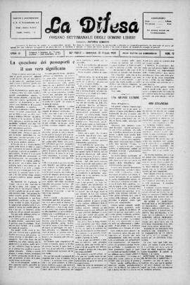 La Difesa [jornal], a. 3, n. 72. São Paulo-SP, 16 mai. 1926.