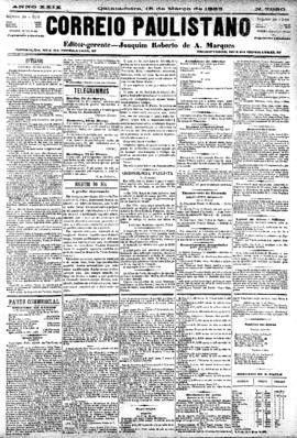 Correio paulistano [jornal], [s/n]. São Paulo-SP, 15 mar. 1883.