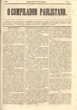 O Compilador paulistano [jornal], n. 28. São Paulo-SP, 19 jan. 1853.