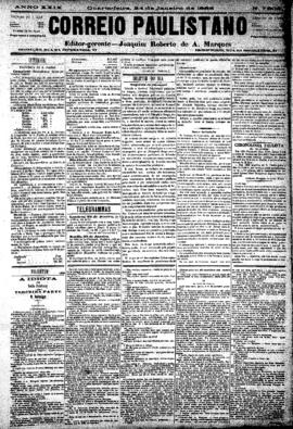 Correio paulistano [jornal], [s/n]. São Paulo-SP, 24 jan. 1883.