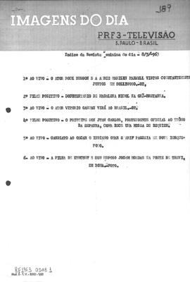 TV Tupi [emissora]. Revista Feminina [programa]. Roteiro [televisivo], 08 mar. 1963.
