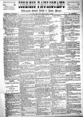 Correio paulistano [jornal], [s/n]. São Paulo-SP, 25 jul. 1884.