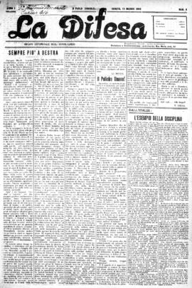 La Difesa [jornal], a. 1, n. 4. São Paulo-SP, 19 mai. 1923.