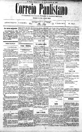 Correio paulistano [jornal], [s/n]. São Paulo-SP, 22 dez. 1881.