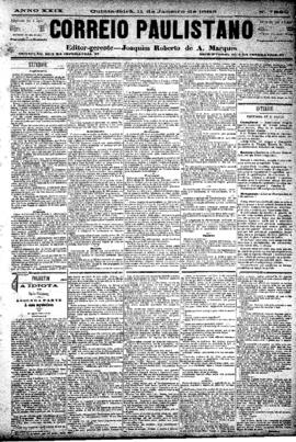 Correio paulistano [jornal], [s/n]. São Paulo-SP, 11 jan. 1883.