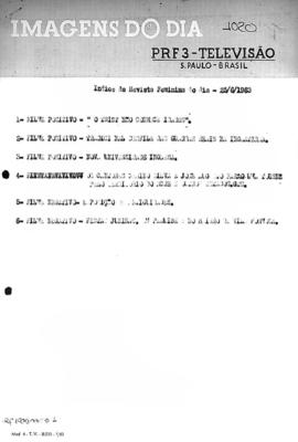 TV Tupi [emissora]. Revista Feminina [programa]. Roteiro [televisivo], 25 jun. 1963.
