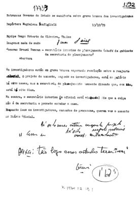 TV Tupi [emissora]. Dossiê subsidiário [programa não identificado], 13 dez. 1979.