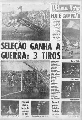 Última Hora [jornal]. Rio de Janeiro-RJ, 16 ago. 1969 [ed. extra, 1].