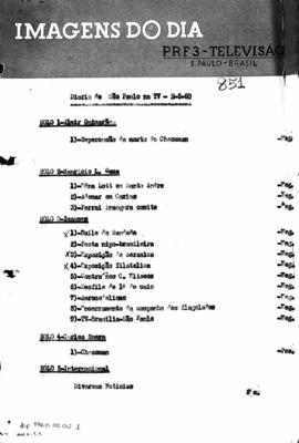 TV Tupi [emissora]. Diário de São Paulo na T.V. [programa]. Roteiro [televisivo], 02 mai. 1960.