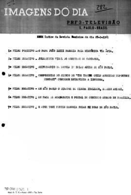 TV Tupi [emissora]. Revista Feminina [programa]. Roteiro [televisivo], 28 set. 1961.
