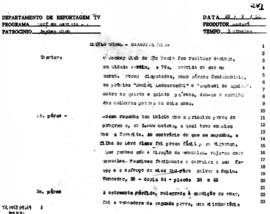 TV Tupi [emissora]. Turf em Revista [programa]. Roteiro [televisivo], 29 set. 1953.