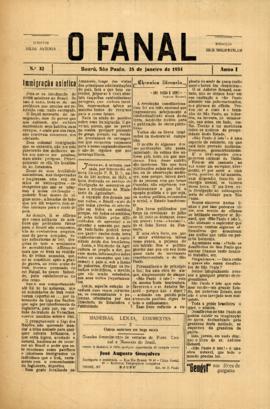 O Fanal [jornal], a. 1, n. 32. Bauru-SP, 28 jan. 1934.
