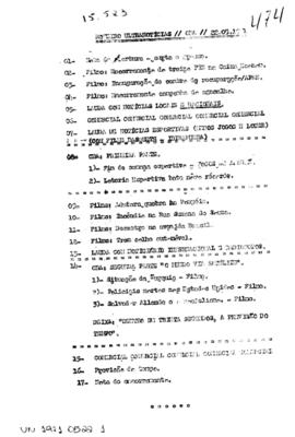 TV Tupi [emissora]. Ultra Notícias [programa]. Roteiro [televisivo], 22 mai. 1971.